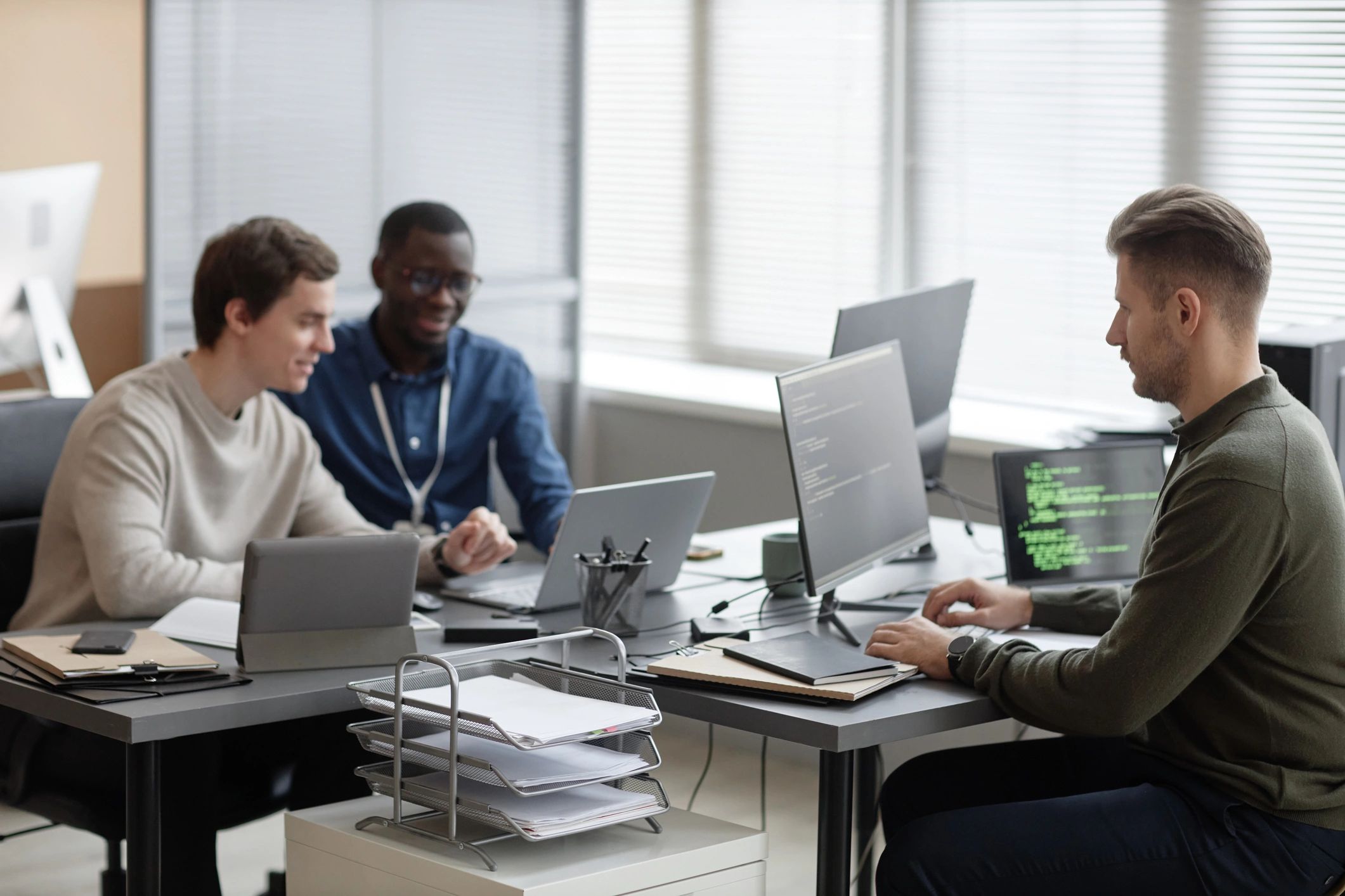 IT operations professional in a cybersecurity office